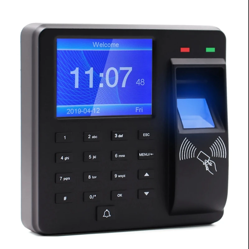 

Access Control Attendance Machine Fingerprint/Password/ID Card Identification With 2.4-Inch Screen Employee Recorder