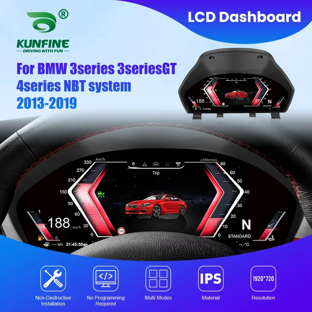 

Приборная панель кластера для BMW 3 4 серии F30 F31 F32 F33 F36 NBT 2013-19, спидометр, цифровой ЖК-дисплей, приборная панель, новейший тахометр