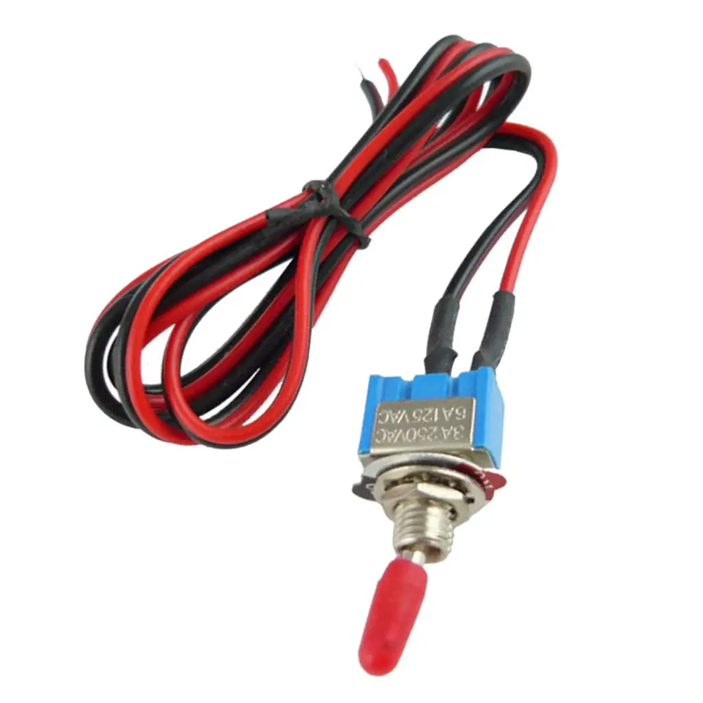 Security on Off Toggle Switch Cable Pre Wired with 24 Inch Leads for Alarm System 12V 220V Application