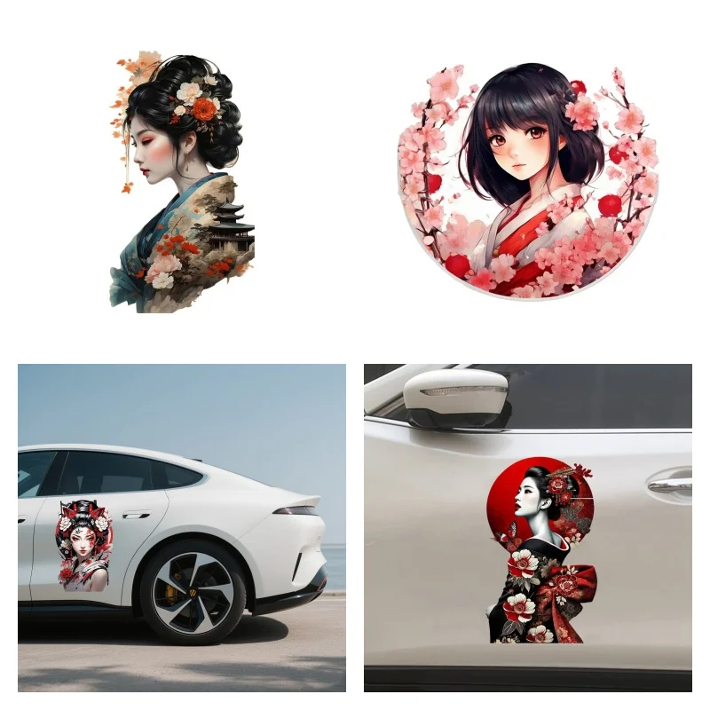 

Car Stickers Pretty Girl Sakura Blossom Vinyl Car Sticker Graffiti Fashionable Decals Car Label Accesorios