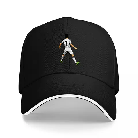 Real Madrid Soccer Player Cap Black Adjustable Baseball Hat with Iconic Footballer Design for Fans and Sports Enthusiasts
