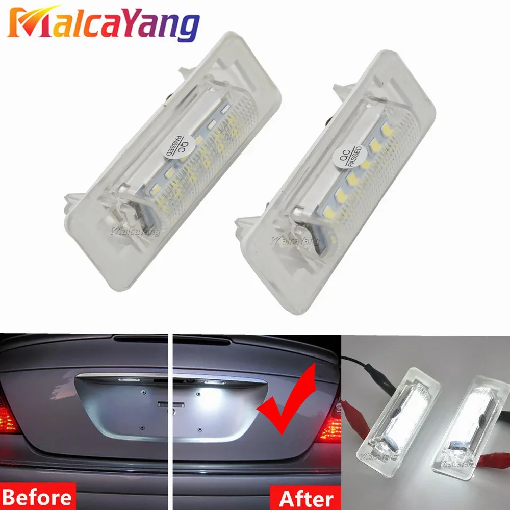 

1Pair LED License Plate lights bulb White No Hyper Flash 12V For Mercedes Benz E Class W210 E300 E320 E420 E430 E55 AMG C Class