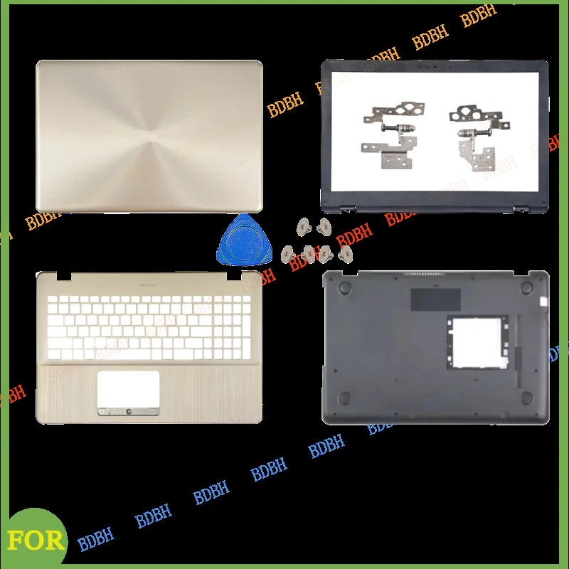 

Новый корпус для ASUS FL8000U X542 X542U X542UR X542BA R542UA A580 F580: задняя крышка LCD, петли, передняя рамка, подставка для рук, нижний корпус, ЗОЛОТОЙ цвет