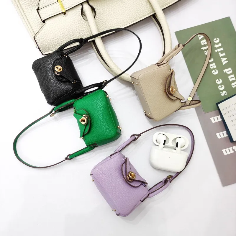 Mini Lindy Bag Charm Creative Bluetooth Earphone Bag Cute Keychain Car Decoration Accessories Other Brand Fashion Accessories