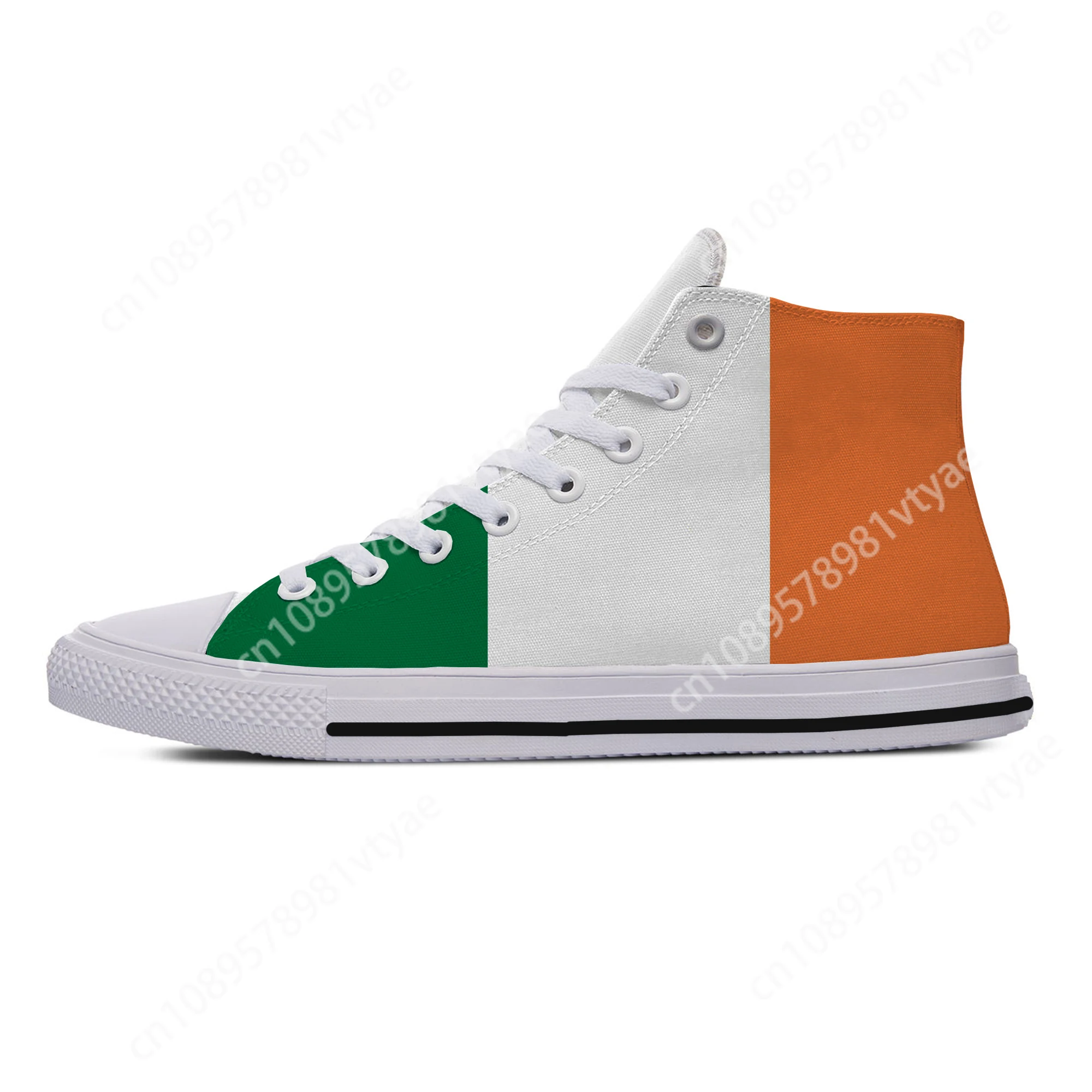 Cool Ireland Flag Four Leaf Clover New Arrive Fashion High Top Canvas Shoes Men Women Casual Shoes Sneakers Classic Board Shoes