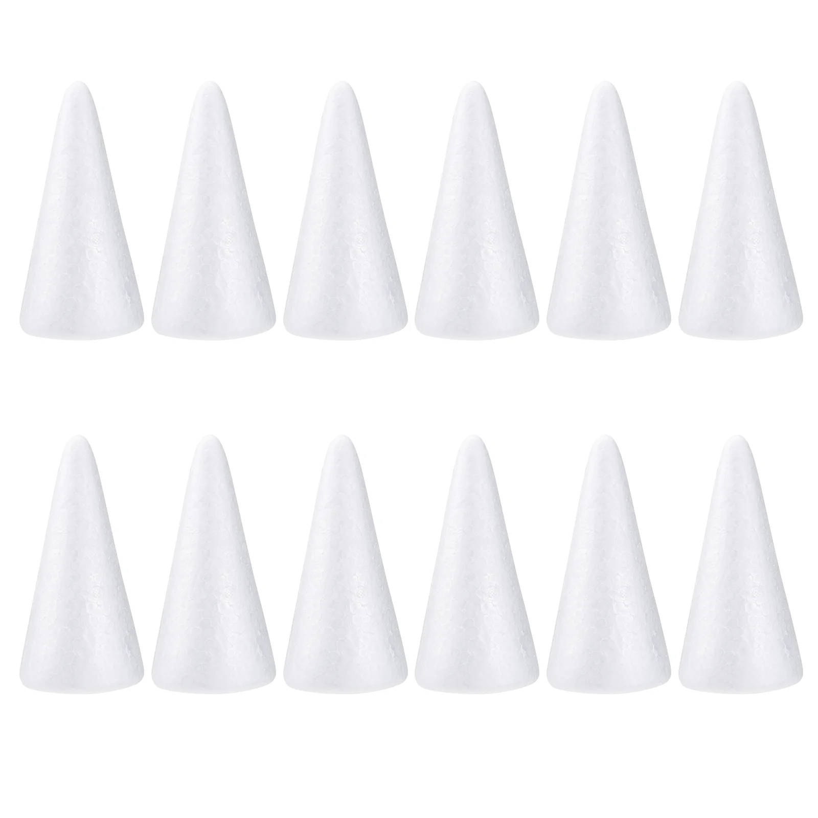 

12 Pcs Tabletop Christmas Tree Ornament Craft Supplies Children Cone DIY White Baby