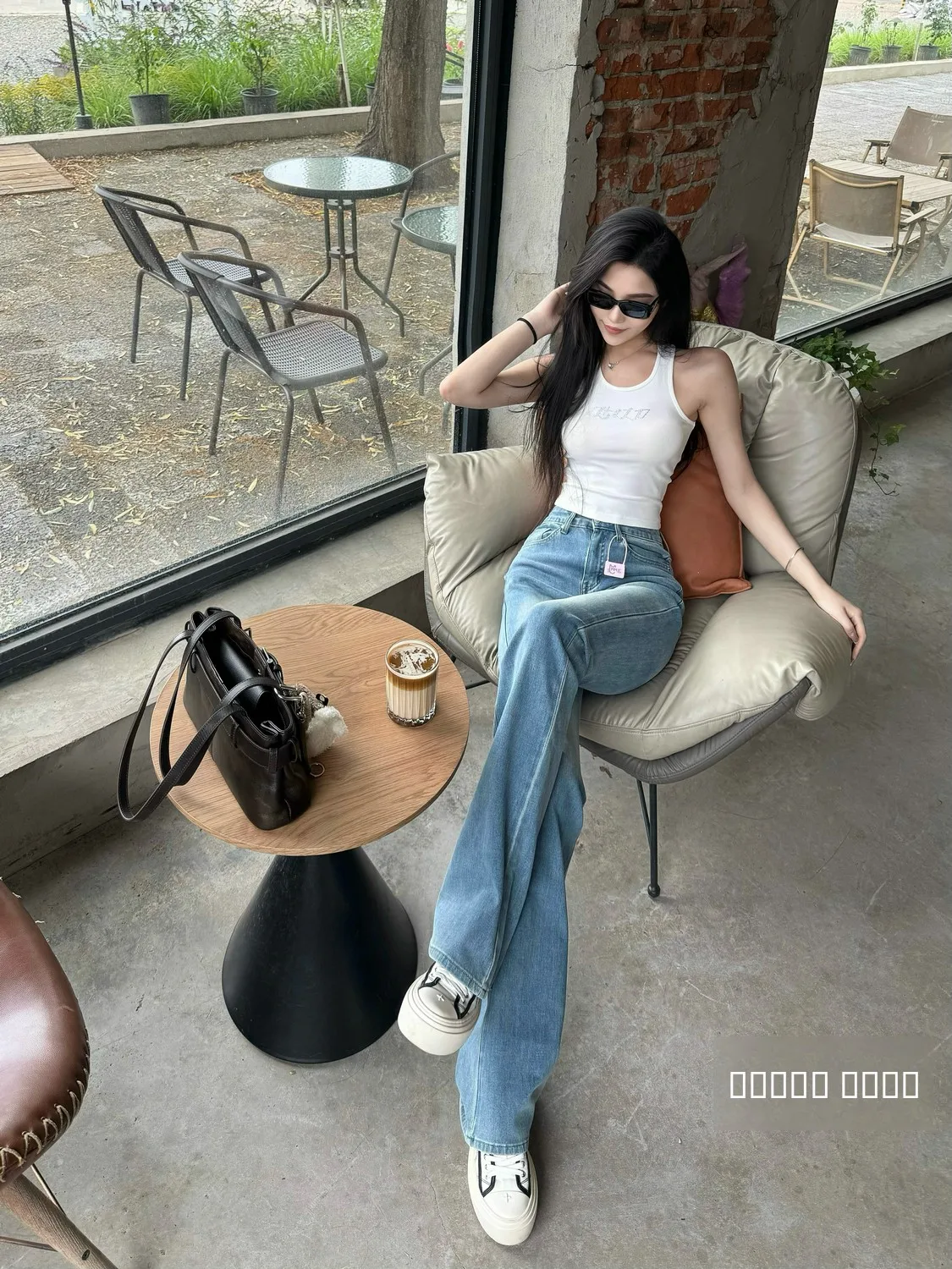 

Женские джинсы прямого кроя с удлиненной штаниной, эластичные в четырех направлениях, в стиле ретро, американские, облегающие, с высокой талией, из тонкого денима