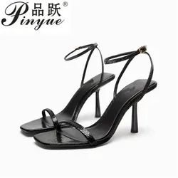 size 34 42 Ladies Fashion Sexy Sandals Spring New Thin Strap Open Toe High Heels Women Shoes Roman Banquet High Heels  Sandals
