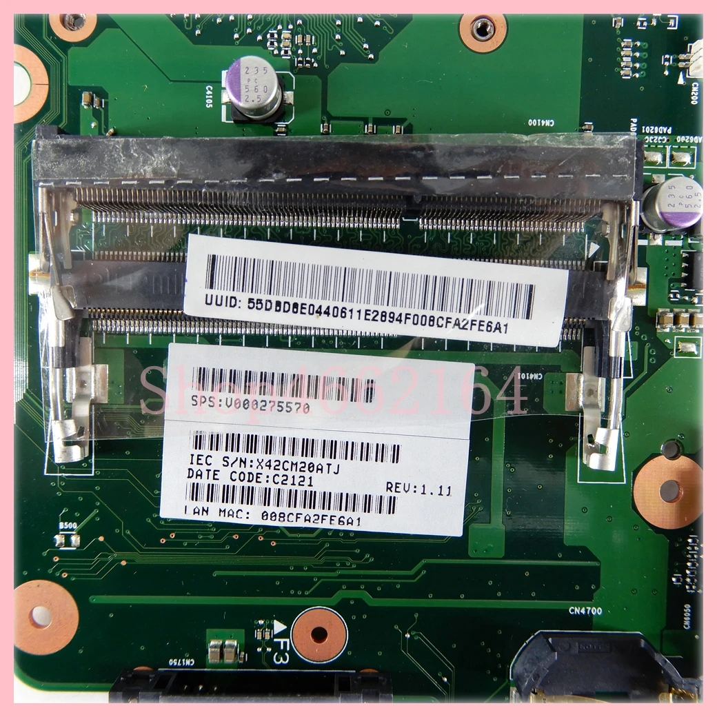 Imagem -03 - Placa-mãe do Portátil para Toshiba Satellite V000275570 L855 C855 C850 6050a2509701-mb-a03 100 Testado ok