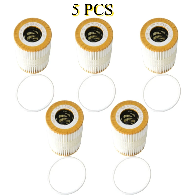 

5 PCS Car Oil Filter For AUDI A4/A4 Avant 2007-2015 A5 2007-2017 A6 A7 2010-2018 A8 2009-2017 2018 Q7 2015 06E115562H 06E115562E