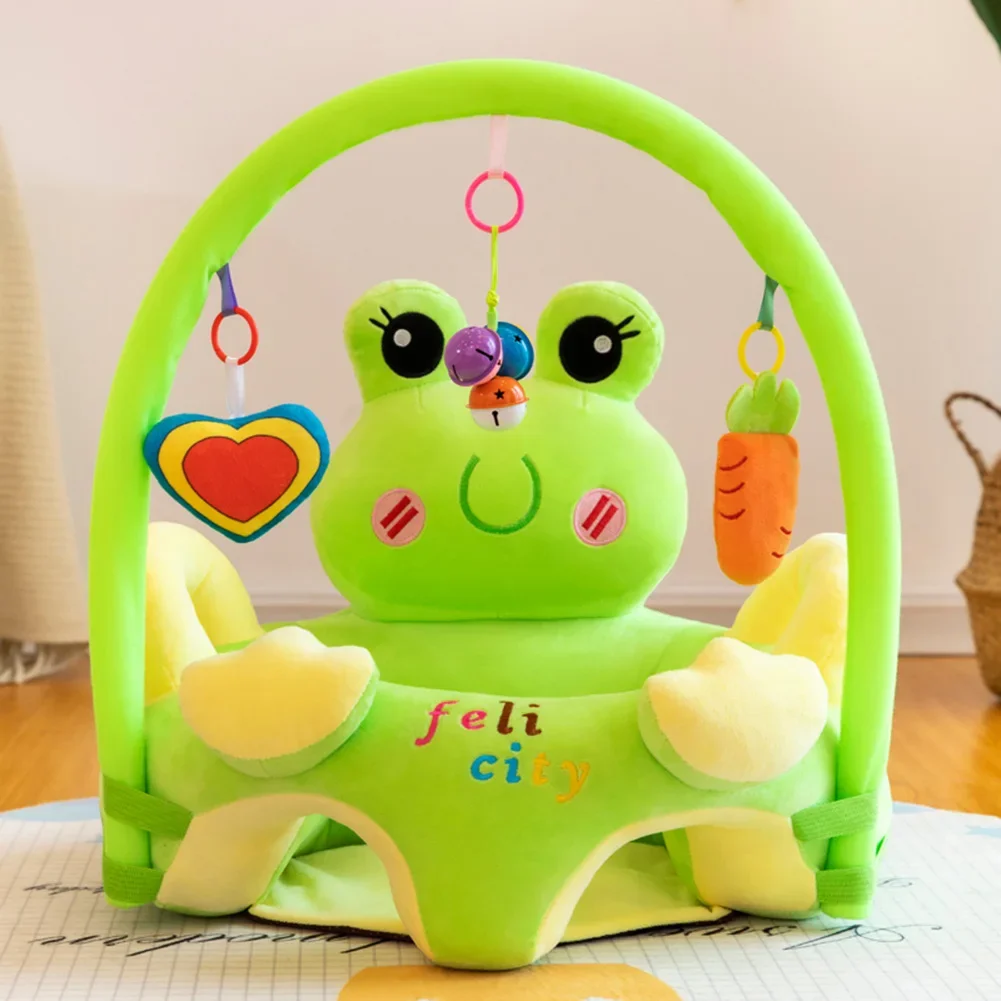 Cute Cartoon Animal Baby Sofa Cradle Support Seat Cover Toddlers Learning To Sit Plush Chair Cushion Cover Toys (without Filler)