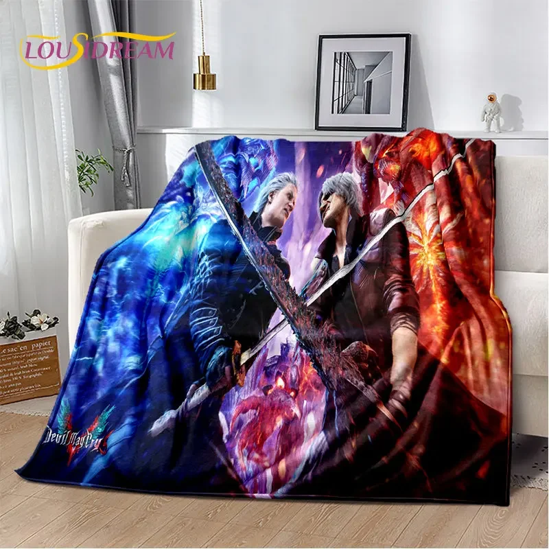 

D DMC Game Theme Soft Plush Blanket Flannel Material for Living Room Bedroom Bed Sofa Picnic and More