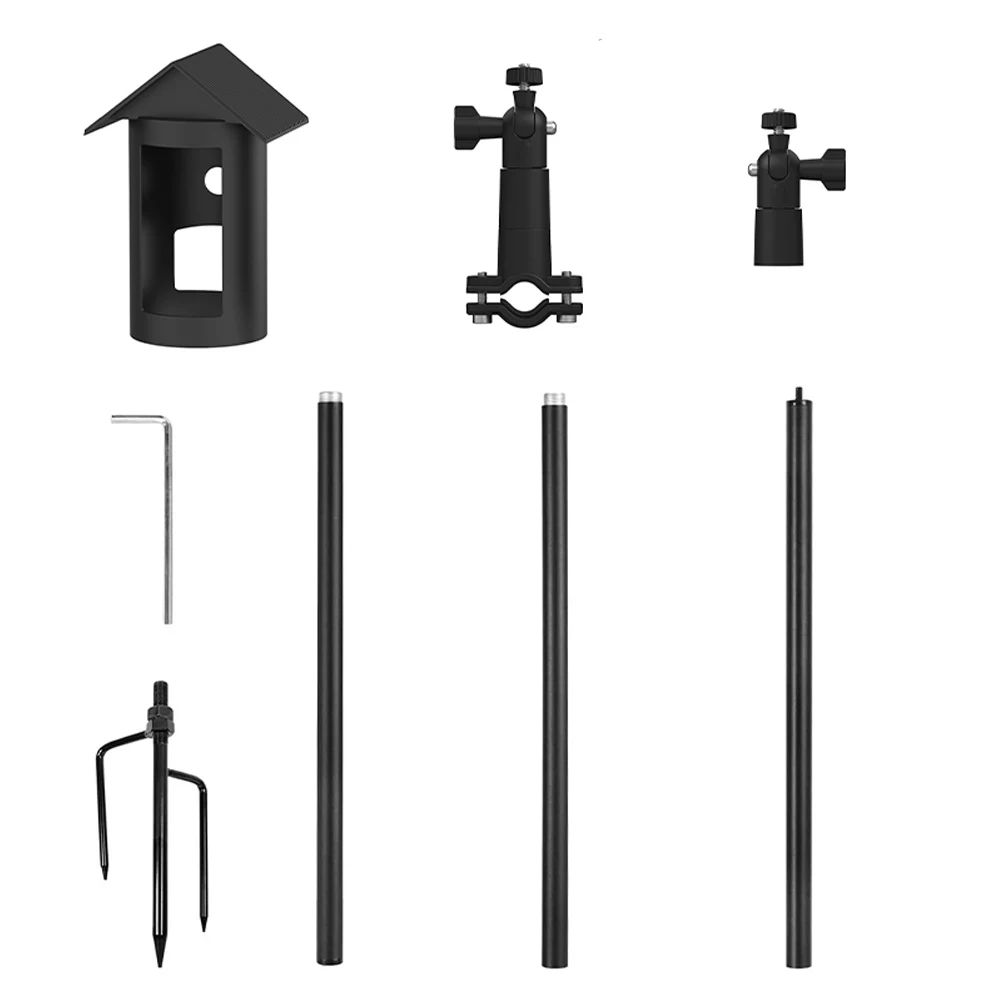 pole-ground-stake-mount-stand-for-ring-outdoor-cam-plus-solar-360°-adjustable-solar-panel-mount-with-silicone-case