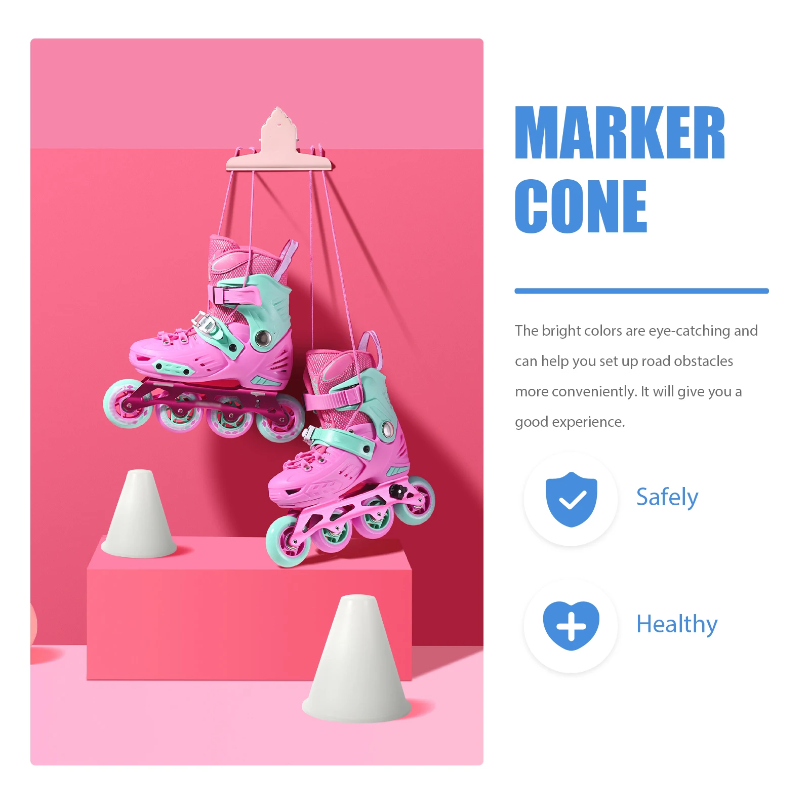 

Glow Cones Roller Skating Pile Stable Hollow Design Luminous Marker Cone Traffic Road Sports Training Cone Outdoor Practice