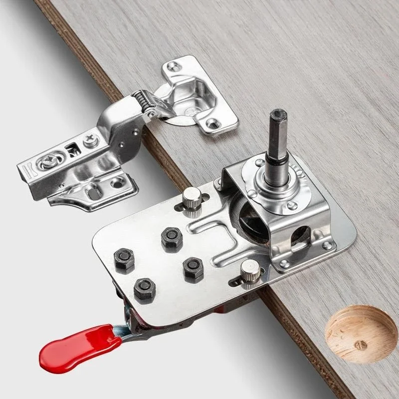 

Woodworking Concealed Hinge Drilling Jig 35mm Guide Hinge Hole Drilling Guide Wood Hole Opener Locator Door Cabinet Hand Tools