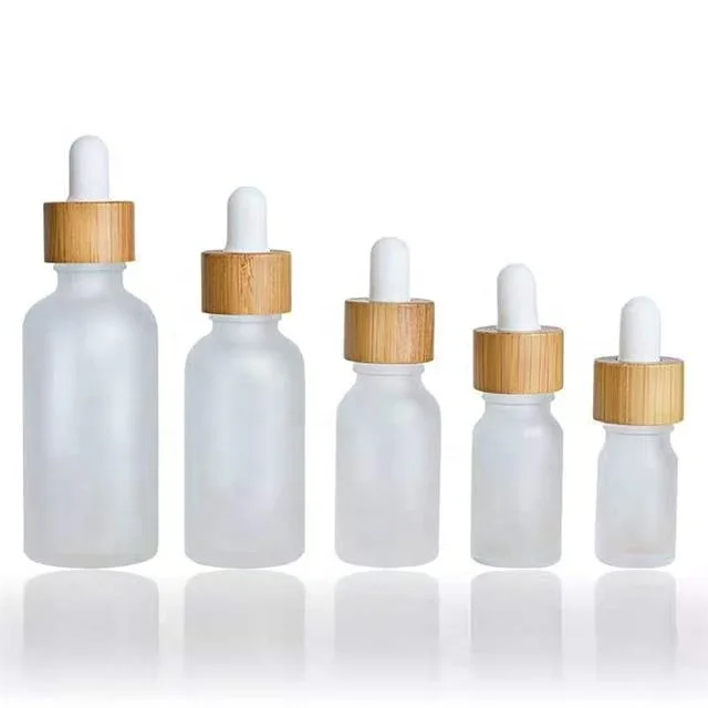 

5ml 15ml 30ml 50ml 100ml Bamboo dropper Cap Essential Oil Bottle For Filling Car Perfume CBD hemp oil Bottle