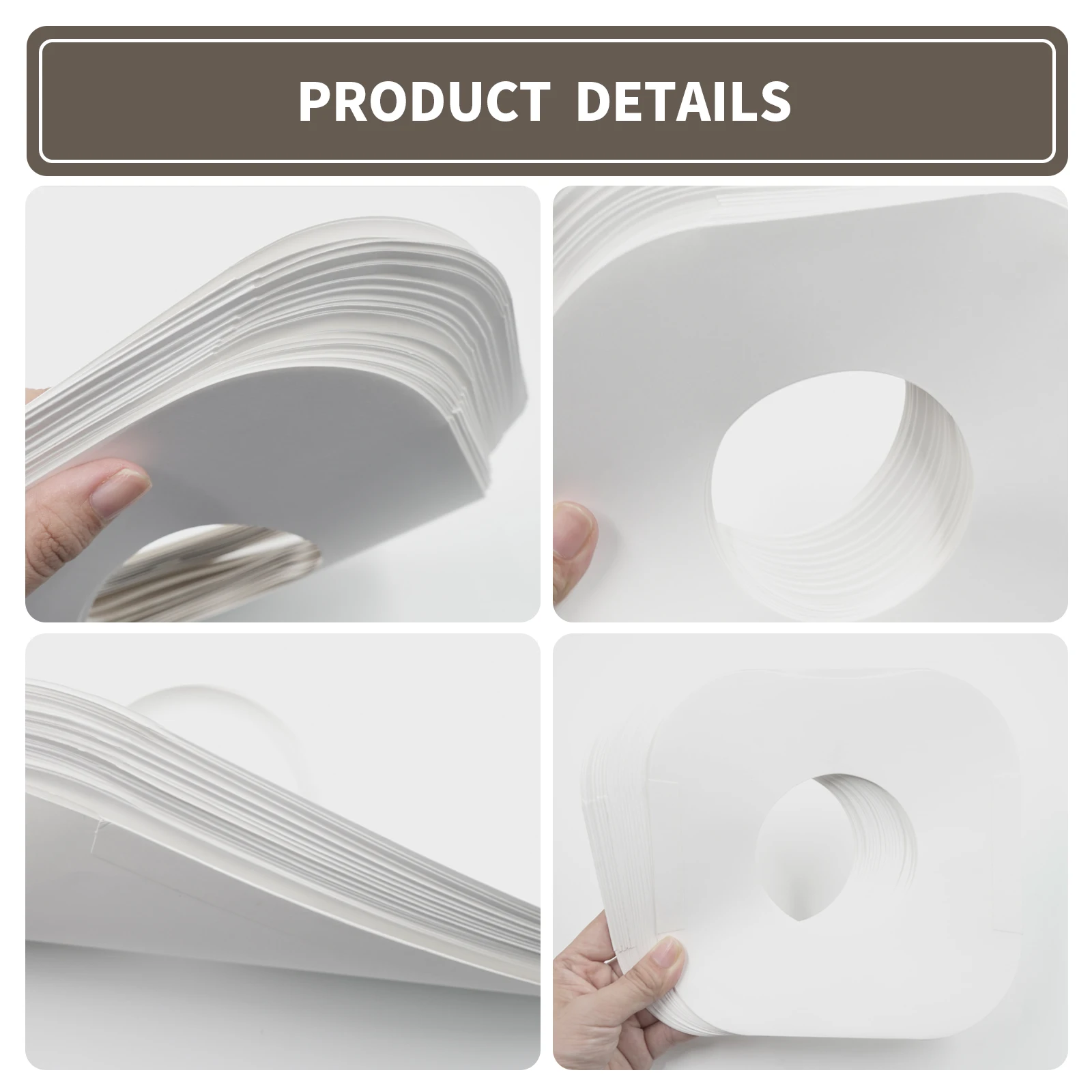 حار 20 قطعة خالية من الأحماض مكافحة ساكنة الأبيض كرافت ورقة الداخلية كم 12 بوصة LP سجل مع ثقب و الزاوية المستديرة الداخلية حقيبة حامي