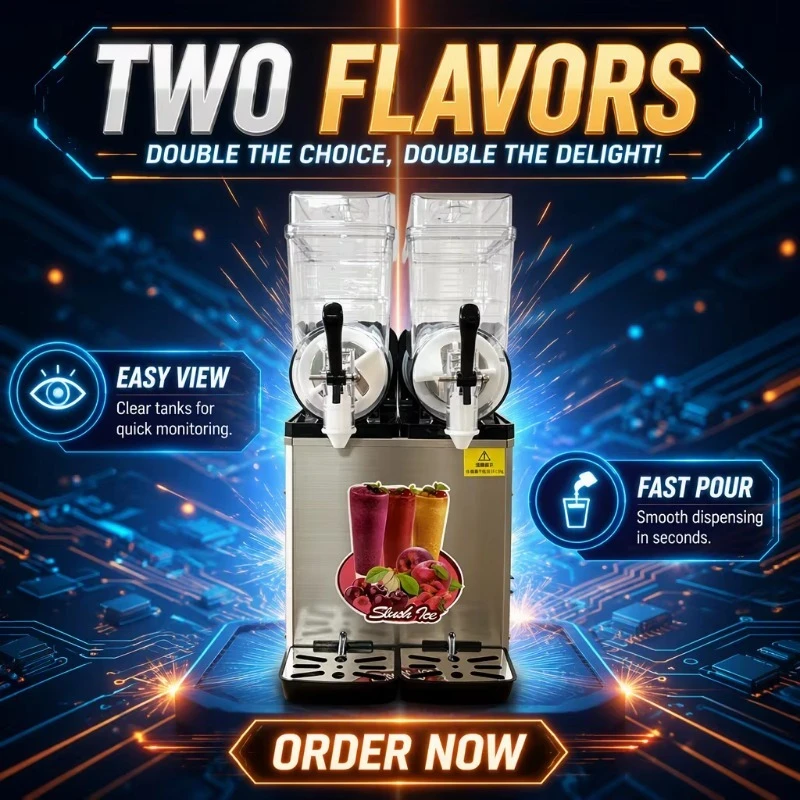 Commercial slush machine, ice slush machine, cocktail machine, for bar cafe