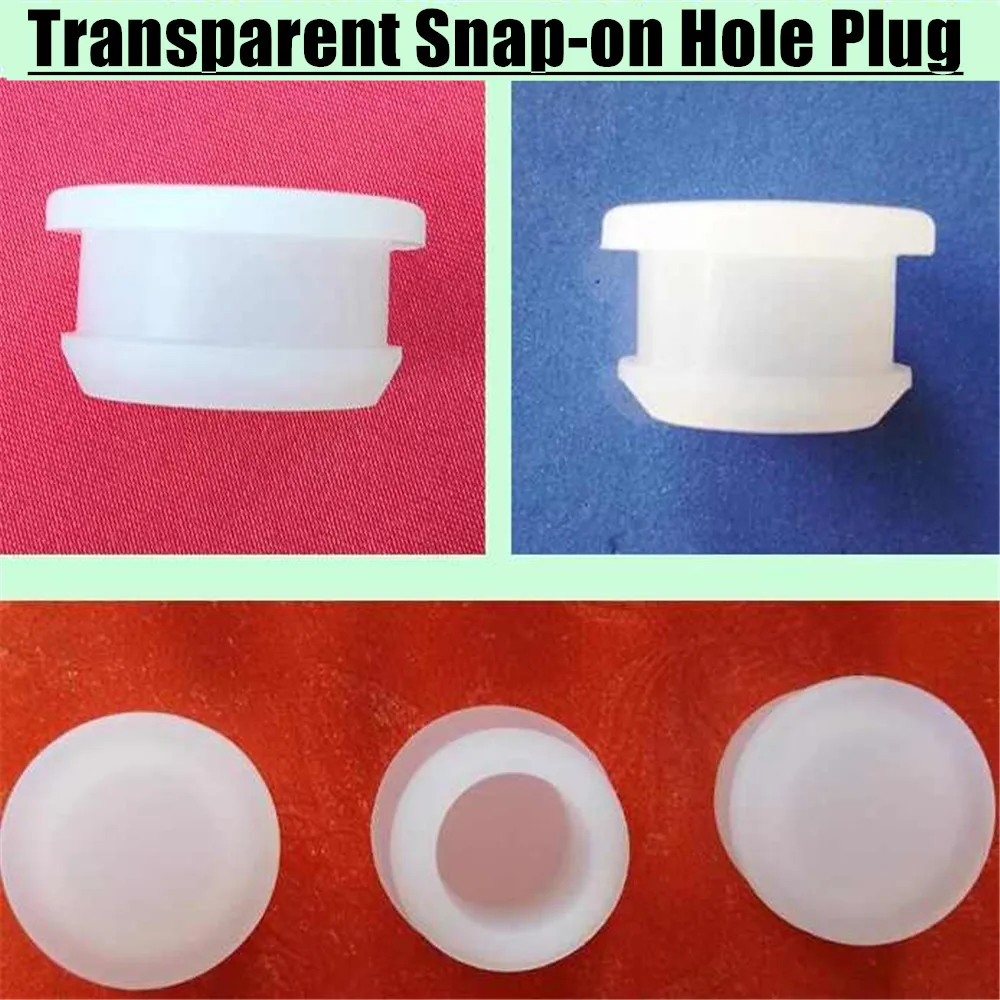 Transparent Silicone Rubber Snap-on Hole Plug Blanking End Caps Seal Stopper 2.5 3 3.5 4 4.5 5 5.5 6 6.5 7 7.5 8 8.5 9 9.5 12mm