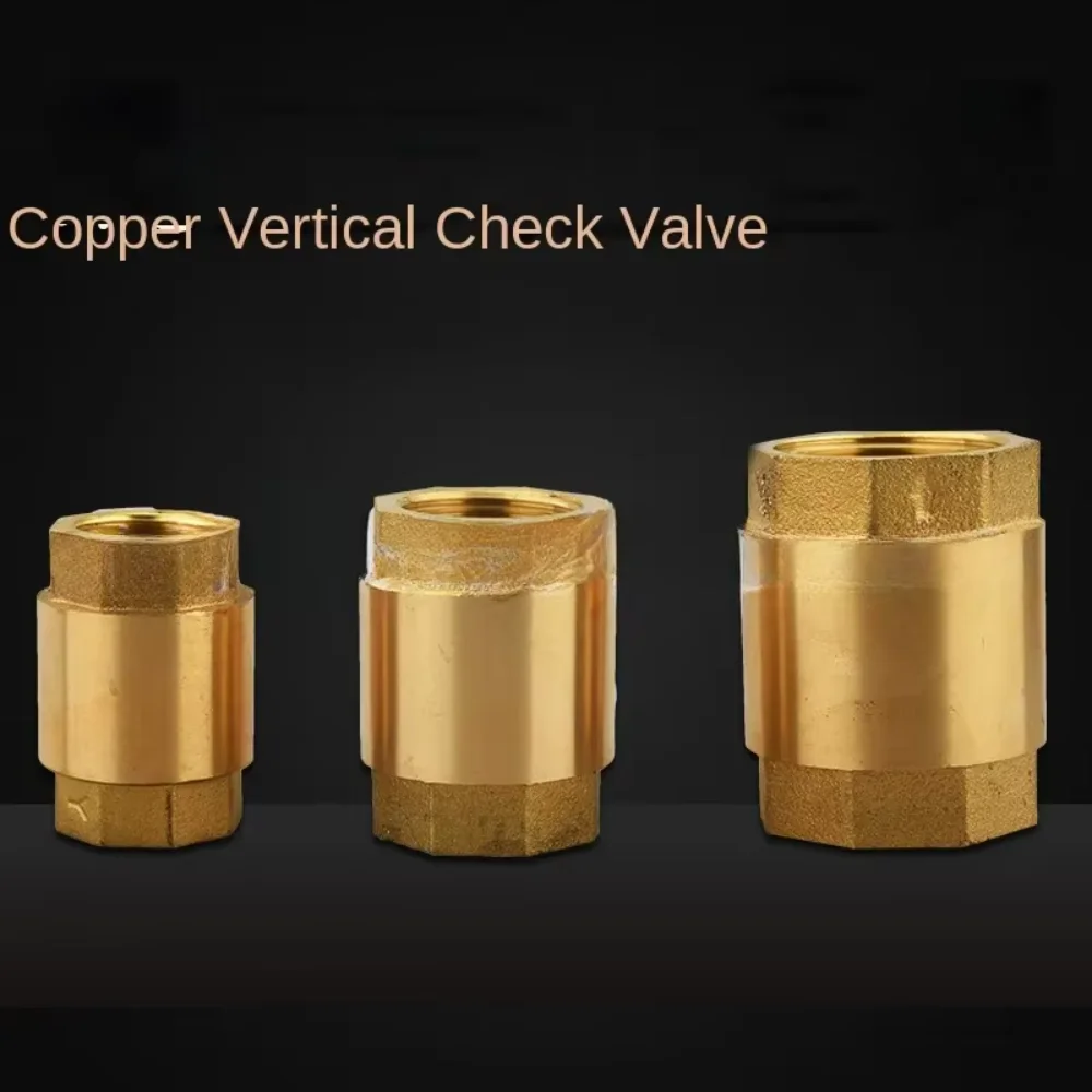 Inline Copper Check Valve DN15 DN20 DN25, Threaded One-Way Non-Return Valve, Water Pipe Plumbing Fitting