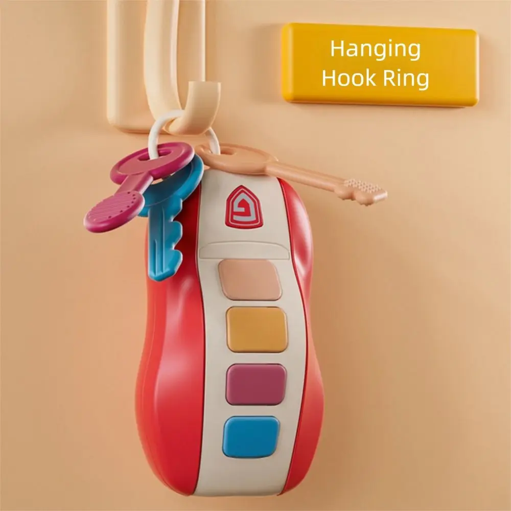 Jouets musicaux multicolores pour bébé, en plastique avec télécommande en caoutchouc souple, son et lumière, développement intellectuel, clé de voiture de Simulation