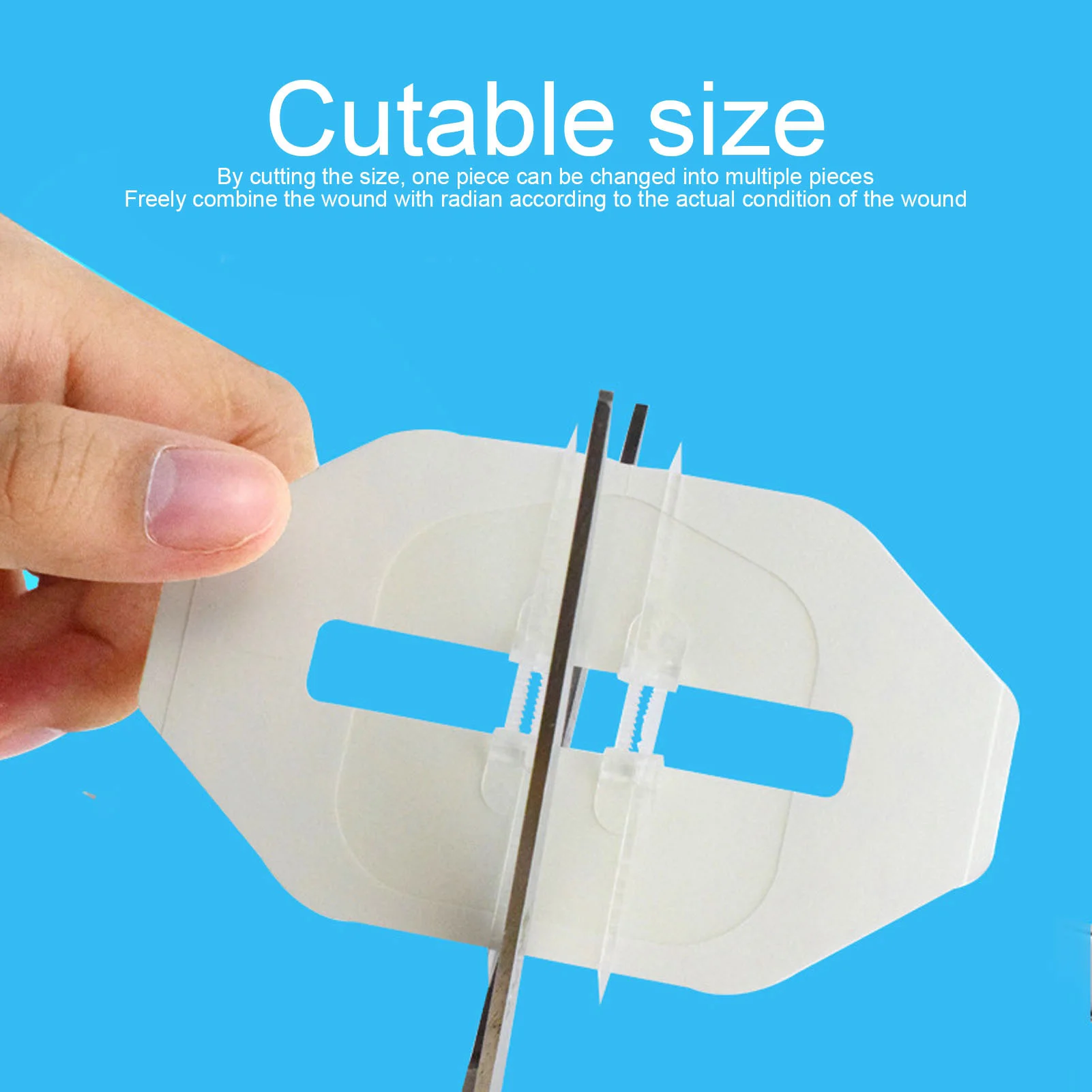 2pcs Perban Perekat Darurat untuk Menutup Luka, Kit Jahitan Zip untuk Perawatan Luka, Perban Zipper