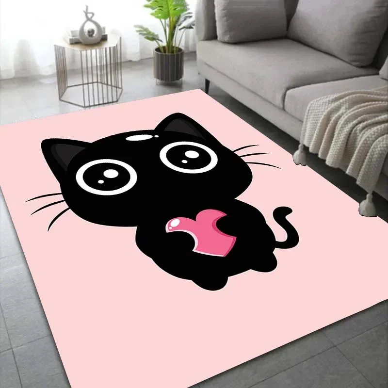 

Cute cat pattern carpet living room bedroom children's room home decorative carpet, kitchen bathroom non-slip Mat Christmas gift