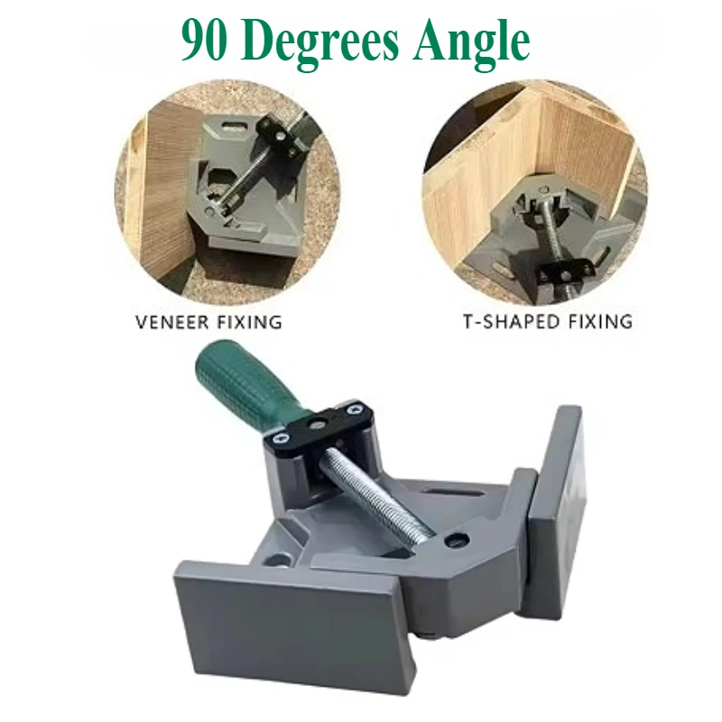 

Right Angle Clip Clamp Single Handle 90 Degrees Angle Clamp Adjustable Swing Jaw for Carpentry Picture Frame Metal Welding
