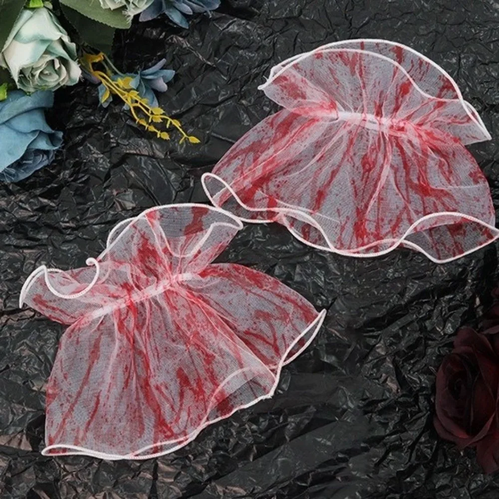 Tocado de novia de Halloween con rosas, gótico, mancha de sangre oscura, esqueleto, mano, rosa, horquilla, esqueleto, encaje, Clip para el cabello, pulsera