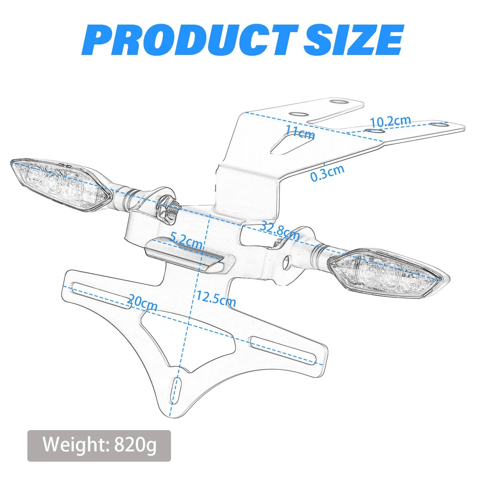 For Suzuki GSX-S1000 GT 2022-2026 Rear Tail Tidy Plug & Play Fender Eliminator LED Indicator Turn Signal Bracket Spare Parts