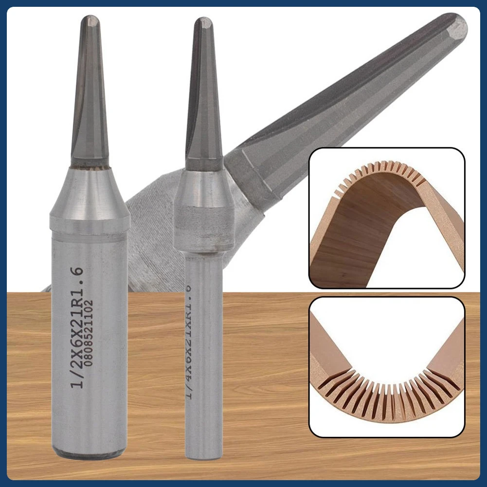 1 Set Woodworking Milling Cutter TCT Grooving Cutter V-Shaped Tool Arc-shaped Slotter Wood Bending Circular Groove Milling Tool