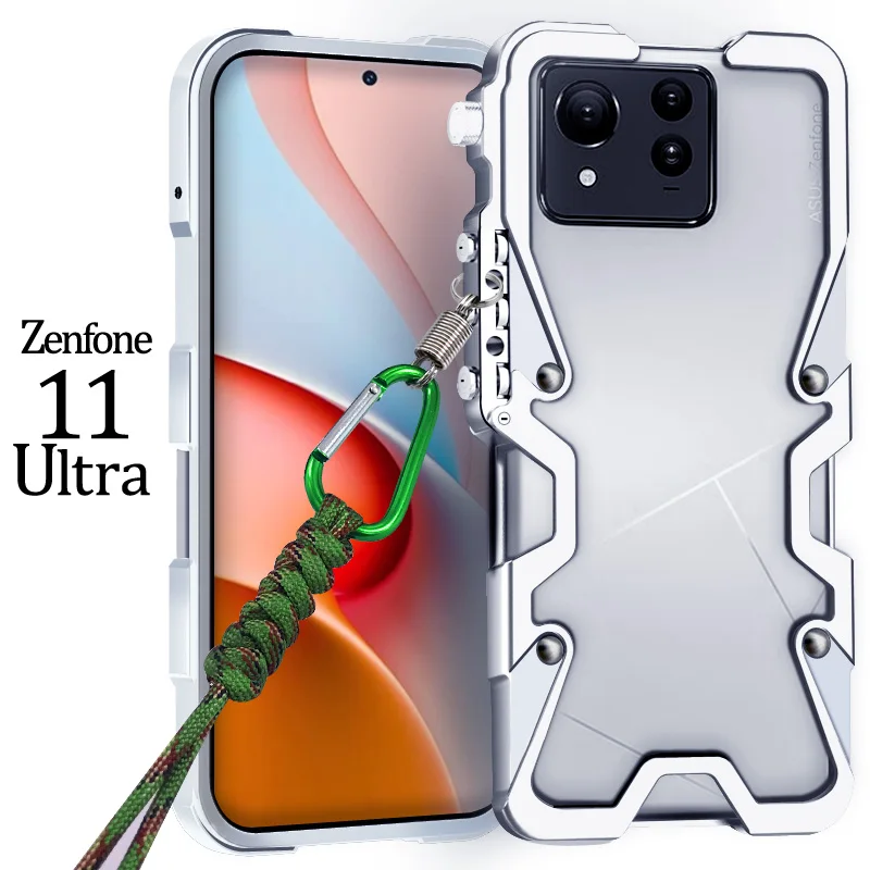 

Armor Screw Metal Frame Shockproof Cover For ASUS Zenfone 11 Ultra Aluminium Bumper Cases Heavy Duty Fundas For Zenfone 11 Ultra