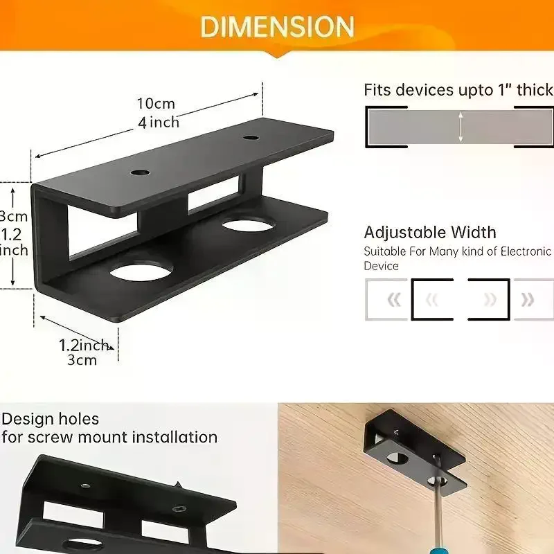 Under Desk Laptop Mount Metal Under Desk Shelf Holder For Laptop For Mini Keyboard Storage Rack