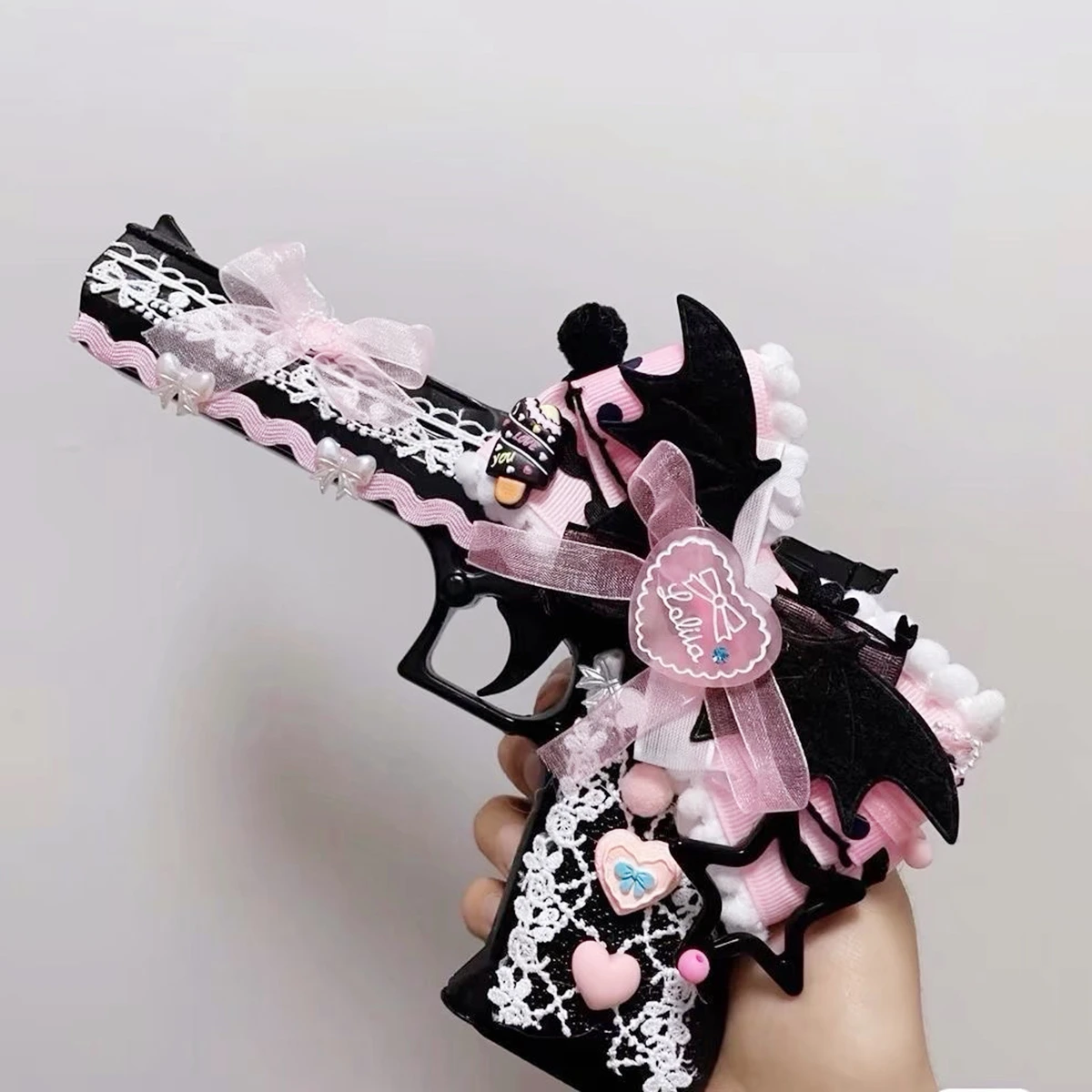 Girls Toy Gun Pink  Model Handmade Lace  Cannot Shoot Birthday Girl Gifts