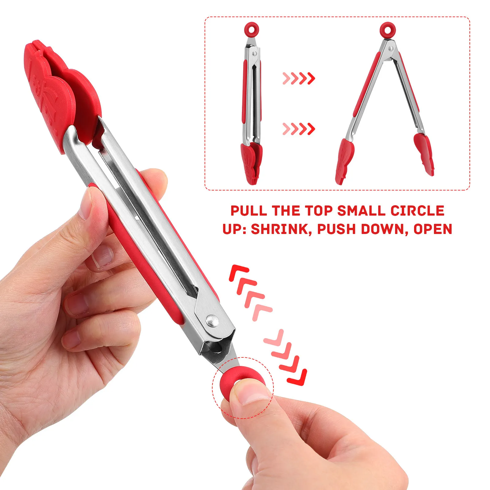 3Pcs Grilling Cooking Tongs Non-Slip Surface Control Easy Handling for Campfire Outdoor Dining Home Kitchen Tongs for Cooking