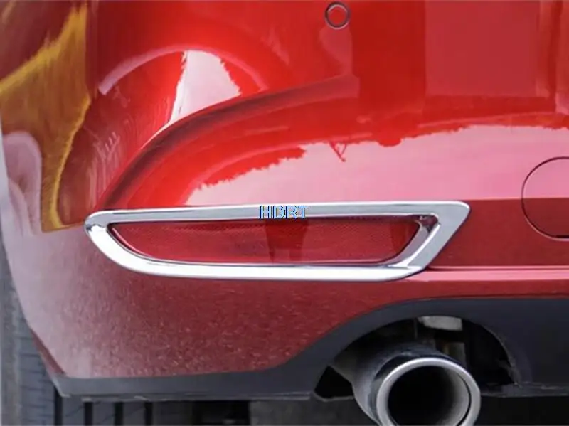 Car Rear Fog Light Lamp Frame Cover Bezel Trim Style For Mazda 3 Axela 2020 + Protector Decoration Accessories Exterior Sticker