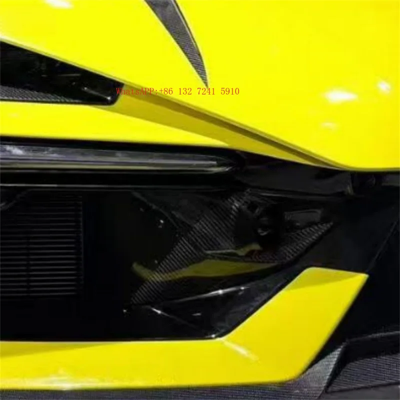 High-quality Dry Carbon Fiber Front Bumper radar Cover Body Kit