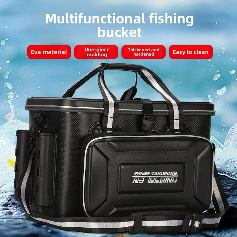 多機能釣りバケツ 広く厚くされた頑丈で耐久性のある水路釣り用ボックス釣り道具