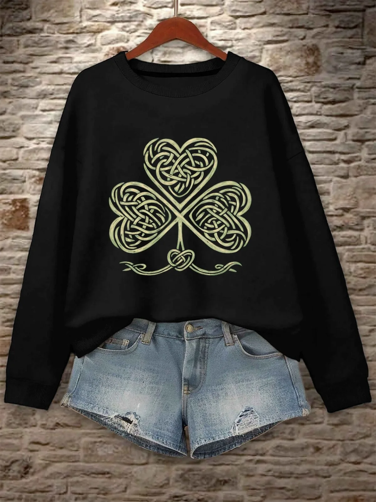 

Женская модная повседневная толстовка с круглым вырезом и принтом кельтского узла, подходящая для вечеринок, праздников, подарок, пуловеры, одежда