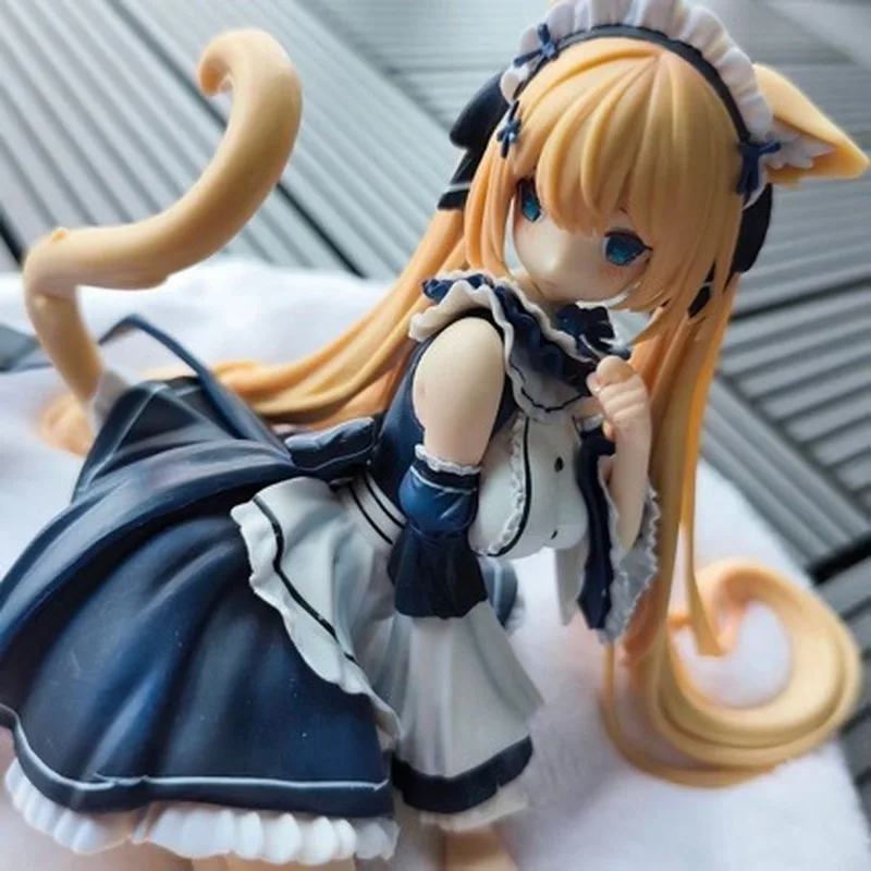 

Damowan Serina Cat Girl Anime Figure Sitting Pose Virtual Vtuber Garden Cute Nekomimi Collectible Desktop Decor Merchandise