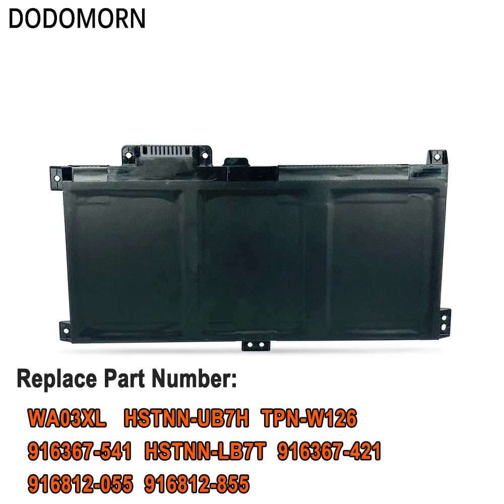 DODOMORN WA03XL Laptop Battery For HP Pavilion X360 14-ba 15-bk 15-br 15-br001tx 15-br000no 15-br000ur 15-br016na 11.4V 4212mAh