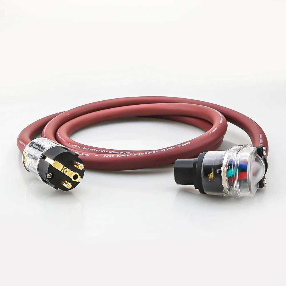 HIFI Cardas golden reference DIY Power Cord 90 Degree Right Angle EU/US Power Plug IEC Female Power Connector Schuko Power Cable