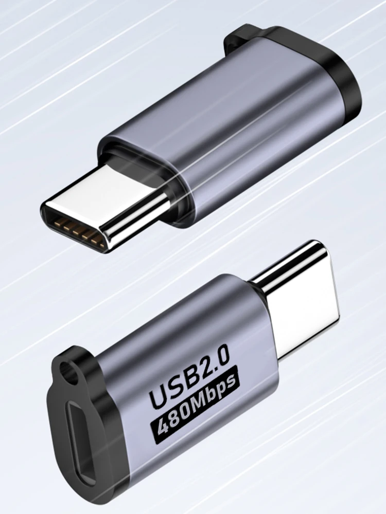 مايكرو USB/8 دبوس إلى USB C موسع التوصيل والتشغيل Type-C/Mini USB/8 Pin إلى محول USB الصغير للهاتف المحمول والكمبيوتر اللوحي والكمبيوتر المحمول