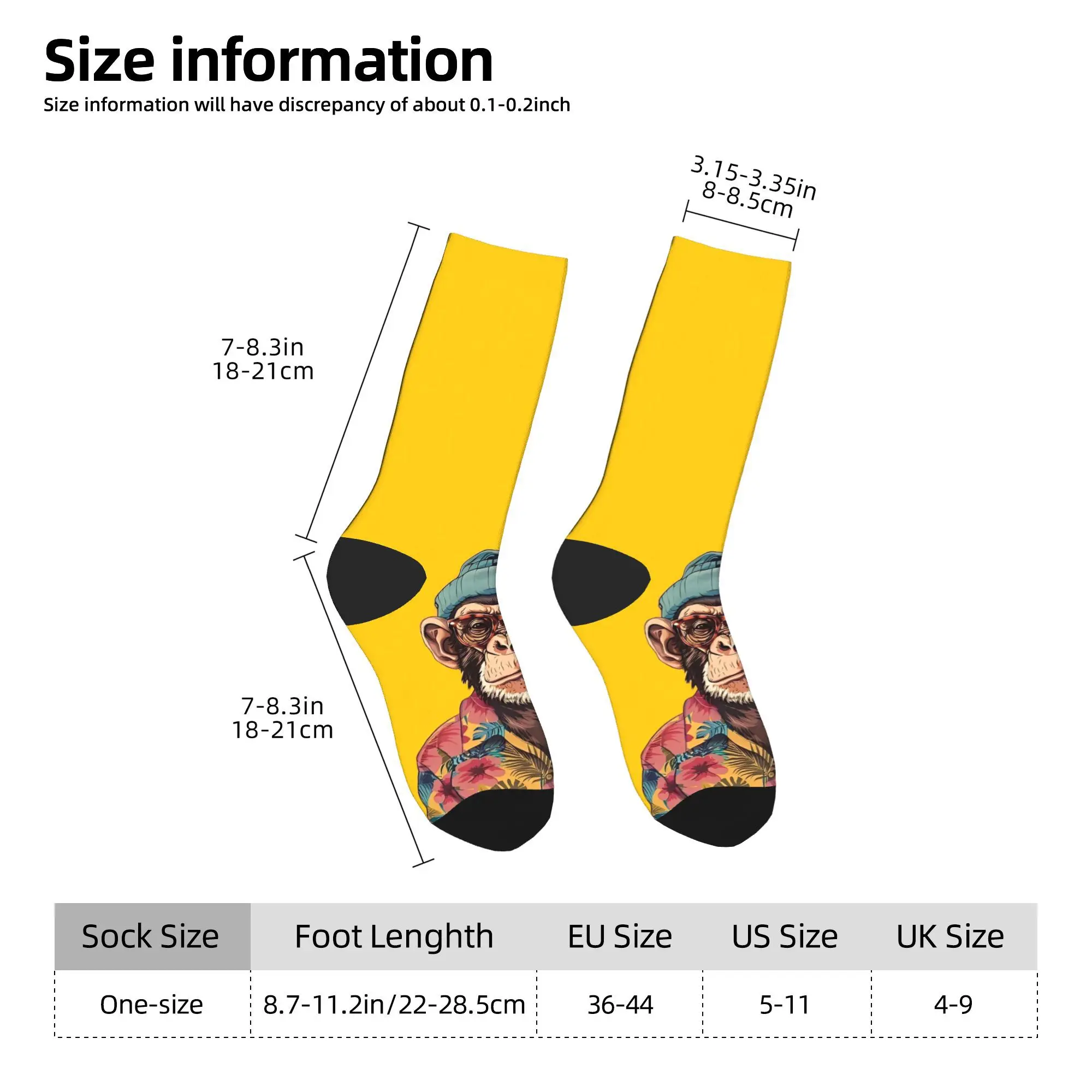 Arte gorila meias engraçadas meias masculinas qualidade ciclismo meias primavera gráfico antiderrapante meias