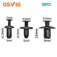 30PCS General Purpose Model 5mm 6mm 8mm Expansion Screws Lined Ceiling Trunk Clip Through Core Nail Fender Leaf Plate Clip