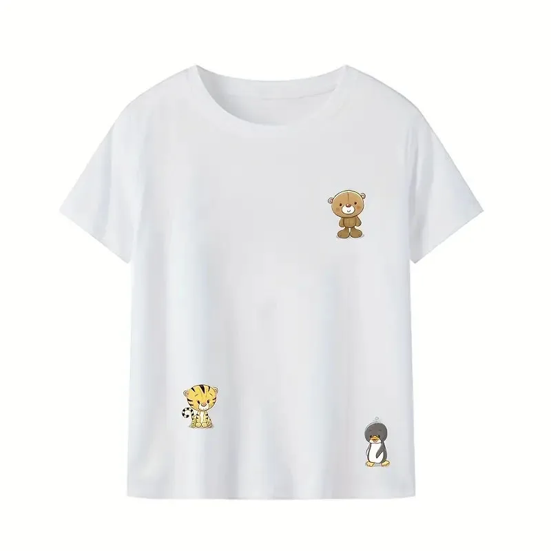 1 hoja de parches de animales bonitos, camiseta de transferencia lavable con plancha, regalo, pegatinas para ropa DIY, transferencia de calor de delfines bonitos