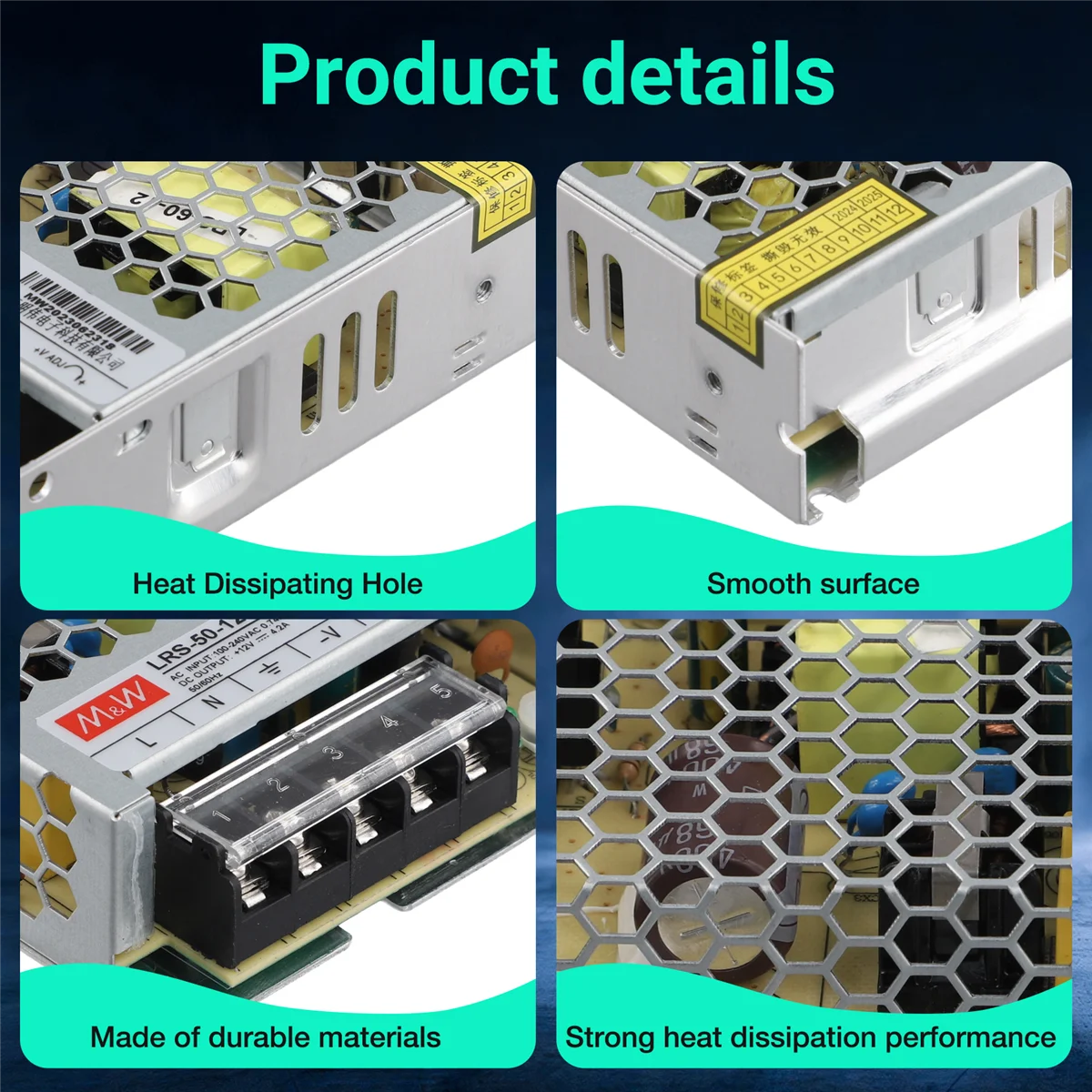 Zasilacz impulsowy Zasilacz impulsowy, transformator -50-12 50W 4,2A