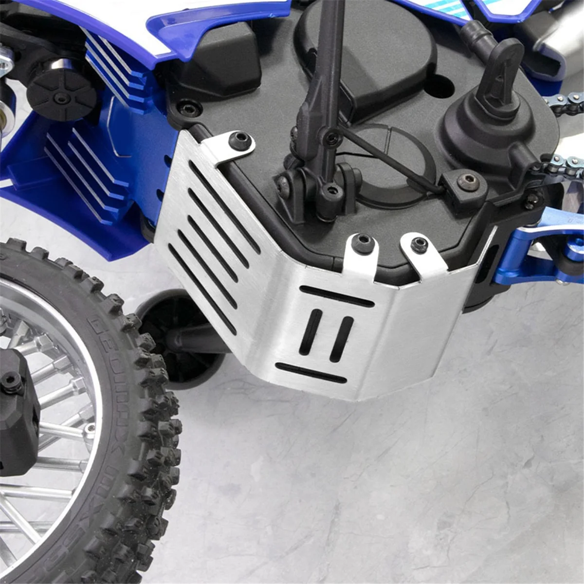 PromPain-Déflecteur de protection en acier inoxydable pour LOSI 1/4 MX, amélioration de la mise à niveau de la moto, accessoires OP, pièces de voiture RC