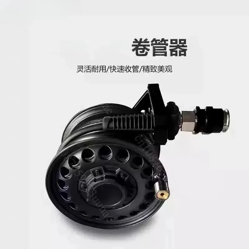 Manual Hose Reel High Pressure Air Grease Hose Retractor Storage Rack for Inflation Pipe