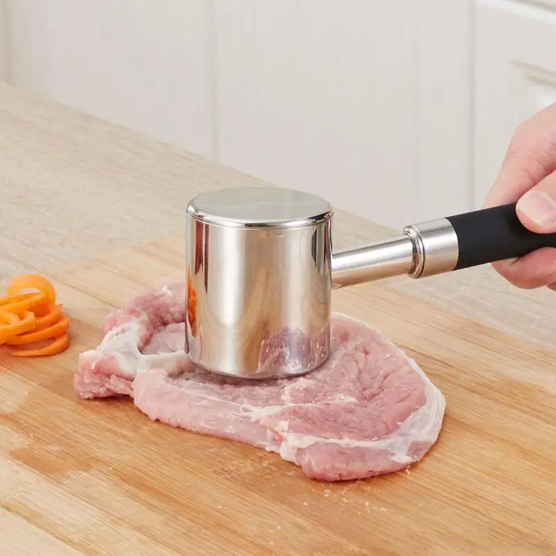 

Meat Tenderizer Tool Hamburger Hammer Stainless Kitchen Gadgets Tools Cooking Utensilios De Cocina Baking Accessories